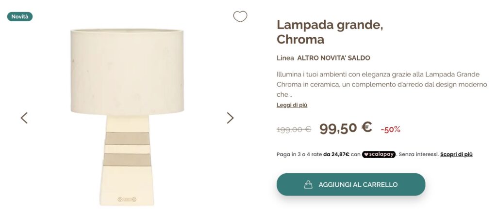 Thun Lampada Grande Chroma con lo sconto del 50%
