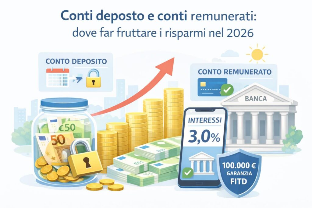 Blog 1 Conti deposito e conti remunerati: dove far fruttare i risparmi nel 2026