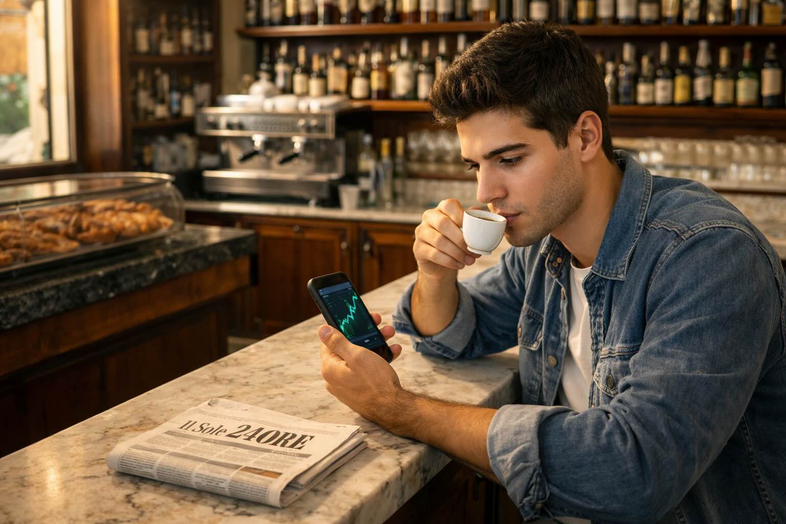 eni-investimenti Investire in Eni si può fare anche dal proprio smartphone, tra un espresso e l'altro — ma sempre con la giusta informazione.