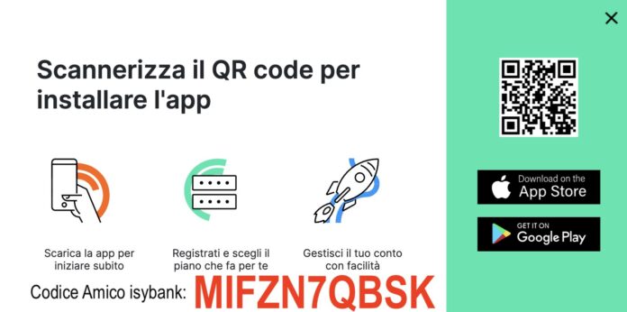 Codice invito isybank MIFZN7QBSK - isyToken Collection