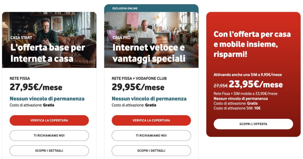 Offerta Vodafone Internet Unlimited: fibra senza limiti a 27,95€/mese, senza vincoli 2 Offerta Vodafone Internet Unlimited: fibra senza limiti a 27,95€/mese, senza vincoli