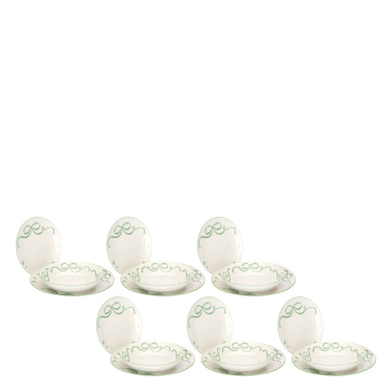 Thun Set Piatti 18 pezzi con Fiocco con lo sconto del 50%