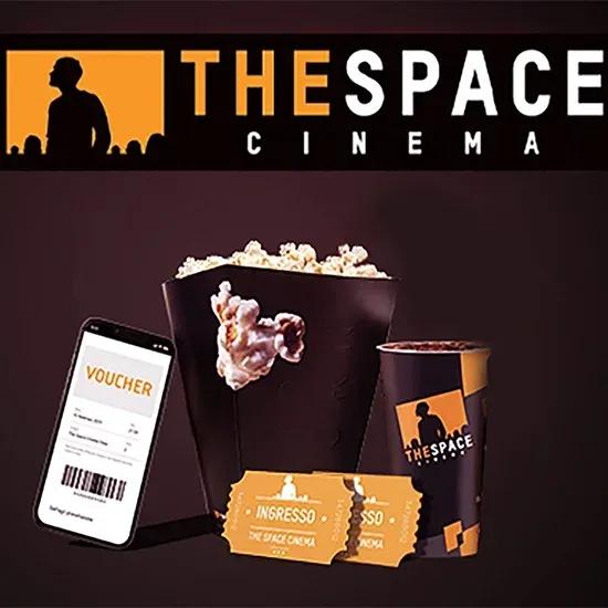 Biglietti The Space con menu a 11,99 €: film, pop corn e bibita inclusi 1 Voucher digitale The Space Cinema con pop corn, bibita e biglietti d’ingresso