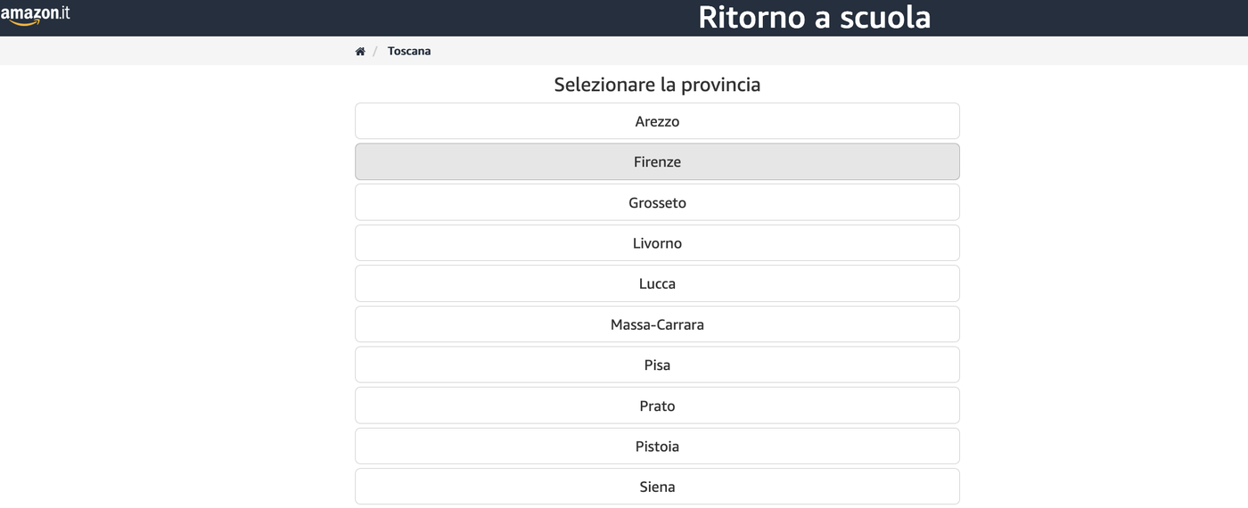 Libri scolastici in ritardo? Come averli a casa in pochi giorni 4 Elenco delle province della Toscana per trovare la scuola e i libri adottati